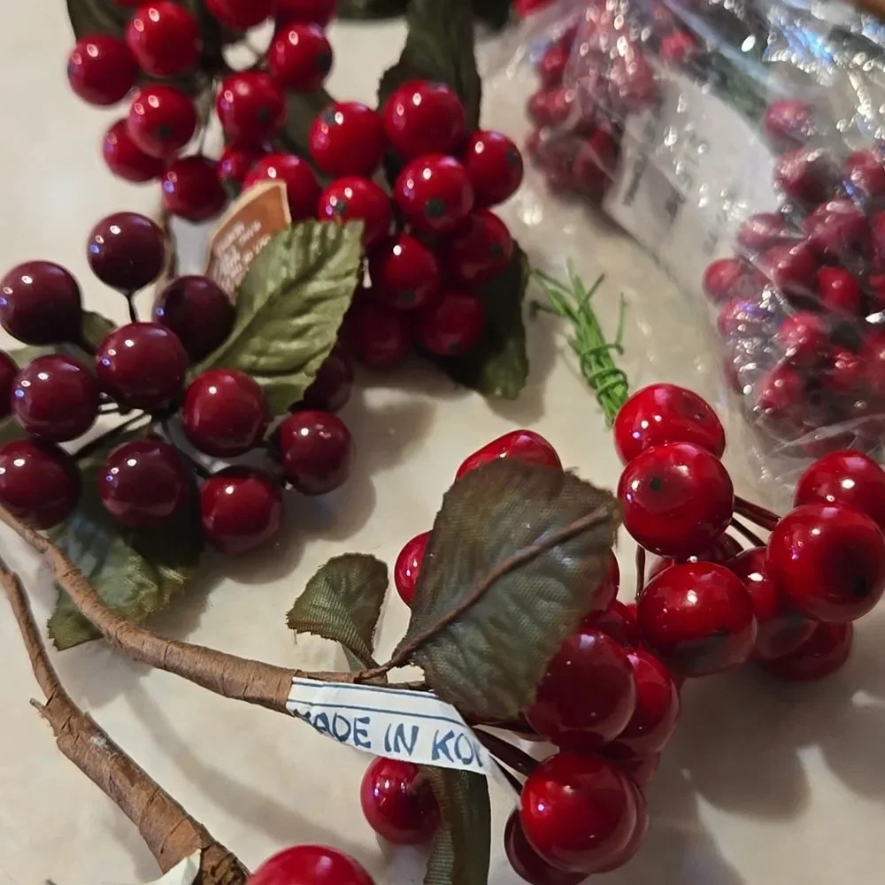 Red Berries Artificial Fake For Decoration